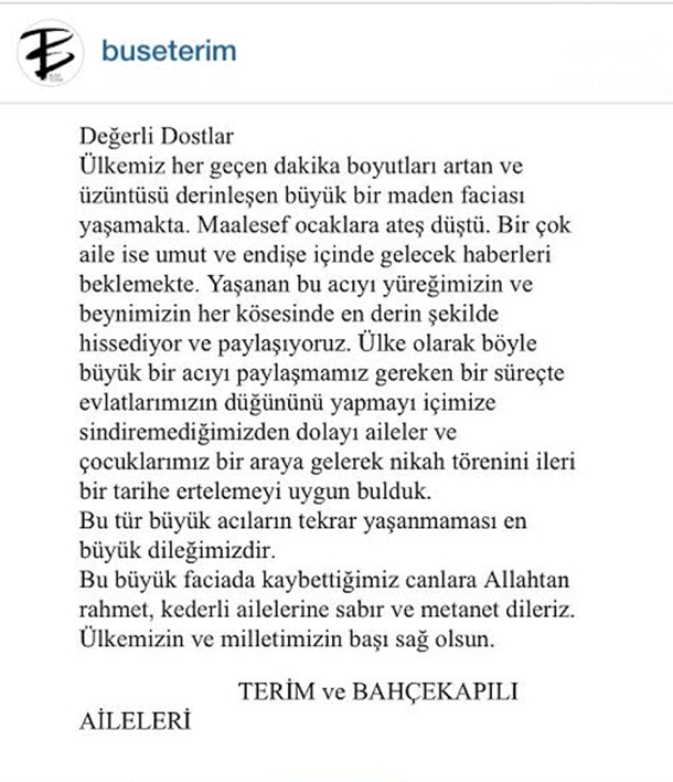 Düğünü ertelediler! 3 buse-terim-nikah