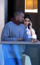 Kim Kardashian and Kanye West take in the view of Sydney Harbour **USA ONLY**