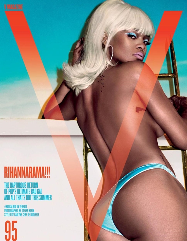 Rihanna V Magazine için soyundu