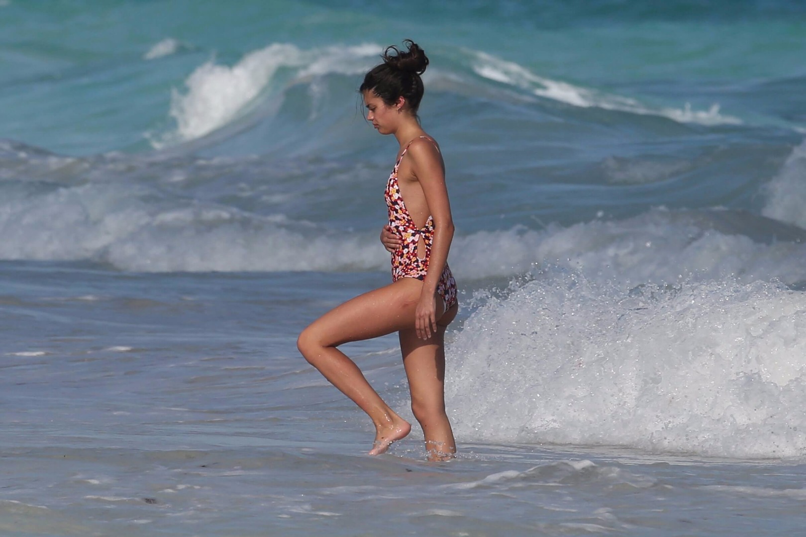 Portekizli ünlü model Sara Sampaio, yeni yılın ilk günlerini Meksika sahillerinde geçiriyor.