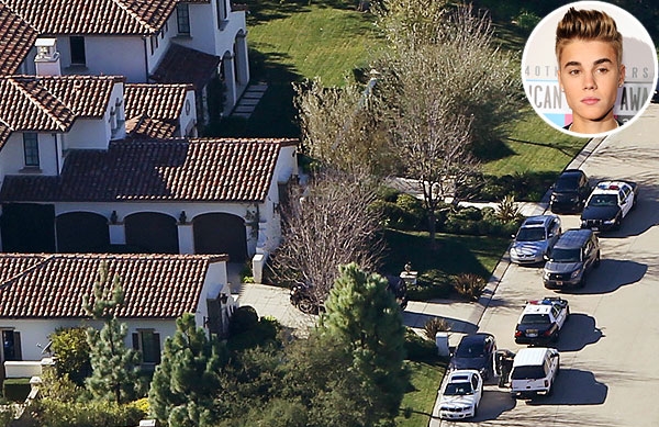 Justin Bieber’in evine şok baskın!
