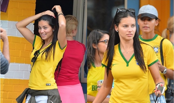 Adriana Lima Dünya Kupası maçlarını kaçırmıyor