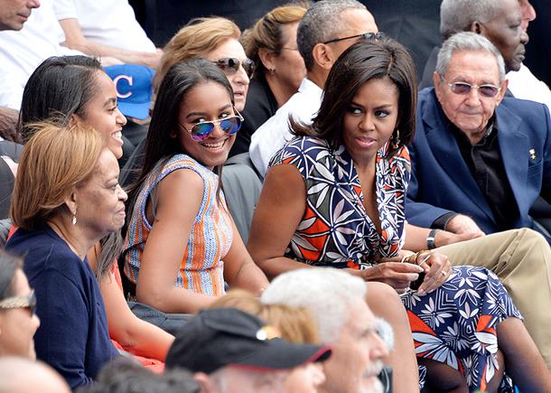 Obama ailesi Küba seyahatlerinin son gününde beyzbol maçı izledi 5 Obama ailesi Küba seyahatlerinin son gününde beyzbol maçı izledi