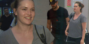 4 ay önce doğum yapan Fahriye Evcen havalimanında görüntülendi