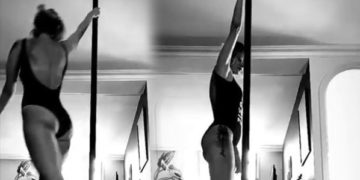 Güliz Ayla’dan direk dansı!