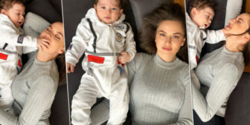 Fahriye Evcen oğlu Karan’ın yüzünü gösterdi