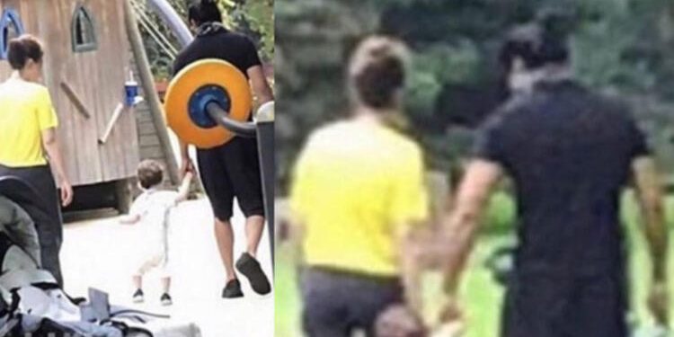 Fahriye Evcen Burak Özçivit oğulları Karan’ı parka götürdü 1 Fahriye Evcen Burak Özçivit oğulları Karan’ı parka götürdü