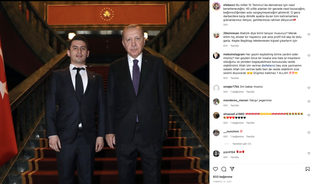 Efe Bezci ve Ahmet Nur Çebi Bodrum sosyetesine ev sahipliği yaptı 4 Efe Bezci Tayyip Erdogan